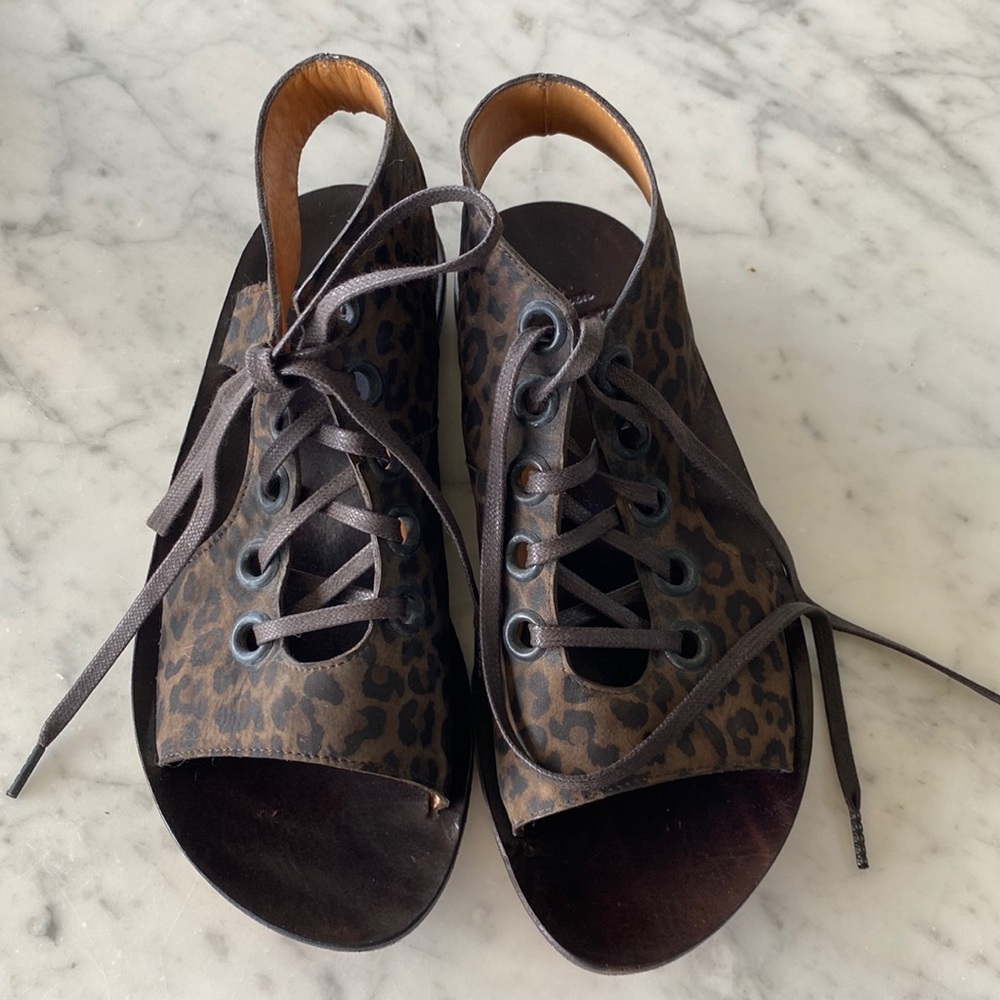 Calleen Cordero Leather Lace up Sandals